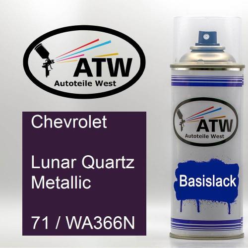 Chevrolet, Lunar Quartz Metallic, 71 / WA366N: 400ml Sprühdose, von ATW Autoteile West.